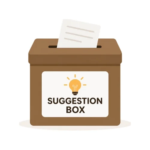 A box for suggestions