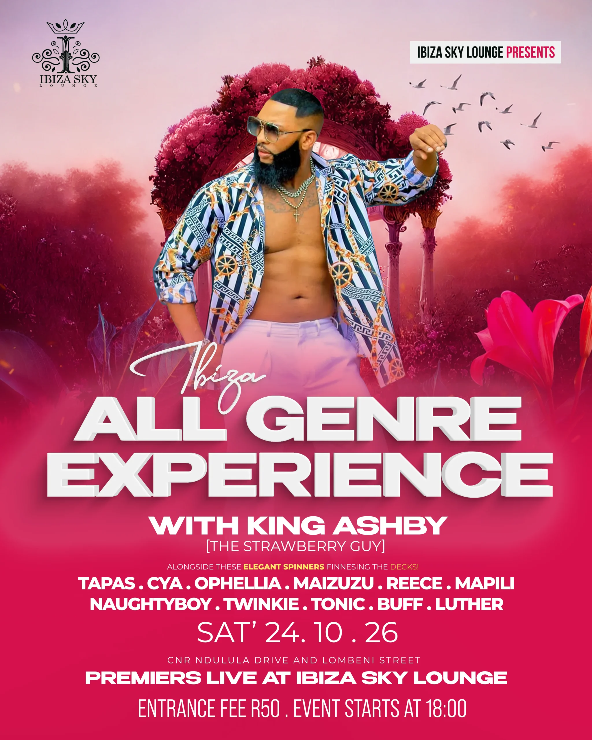Ibiza All Genre Experience with King Ashby at Ibiza Sky Lounge